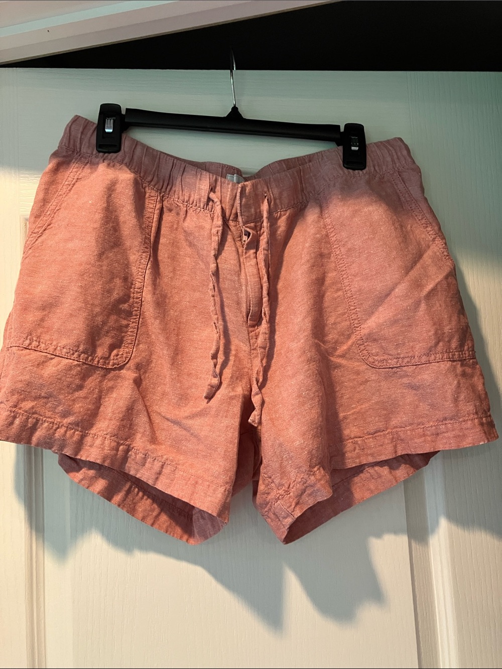 Liz Claiborne Dusty Rose High-Waist Drawstring Shorts